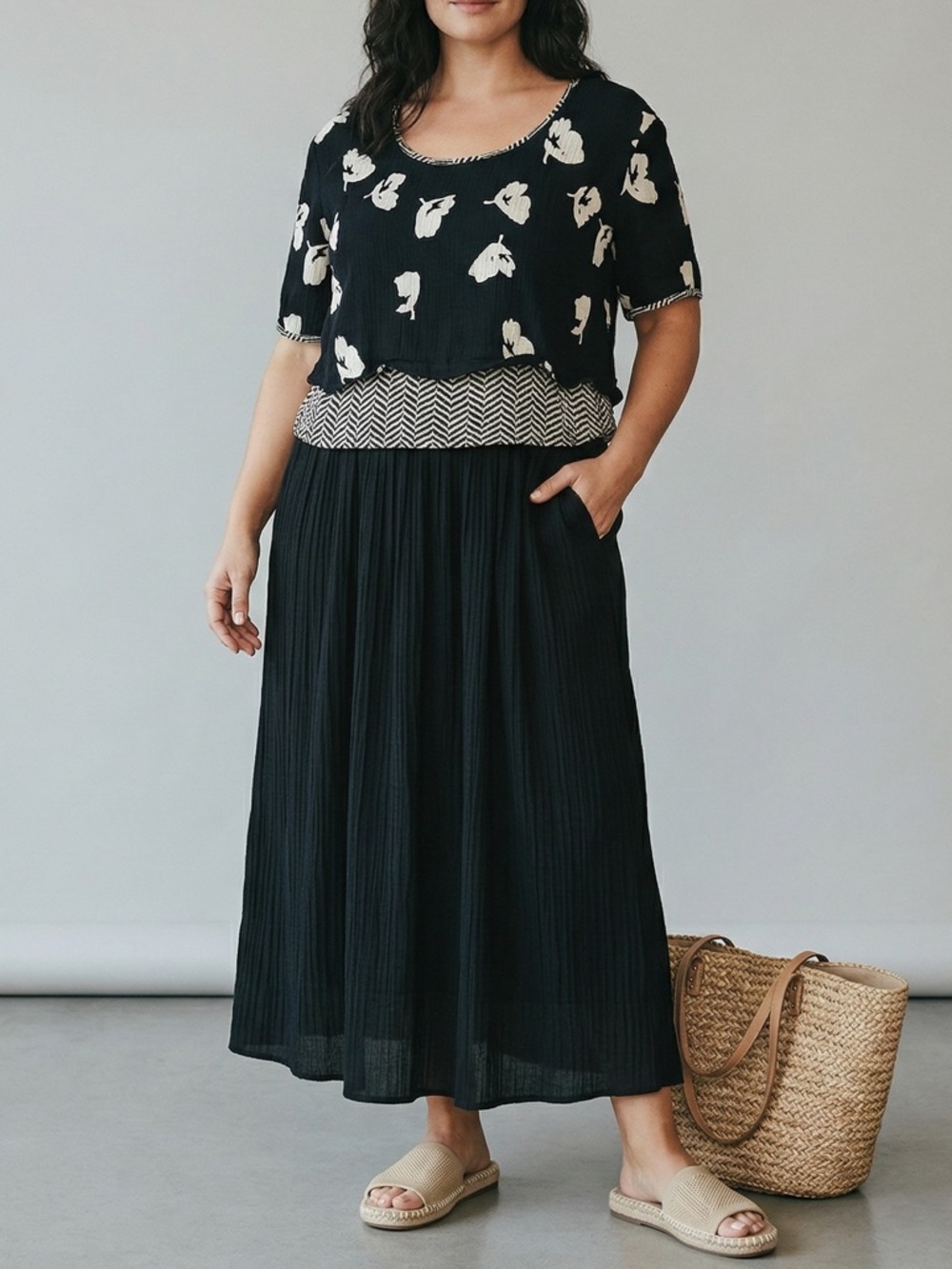 Vintage Fitting Image layered Gauze  Maxi dress Resortwear Coastal Grandma chic